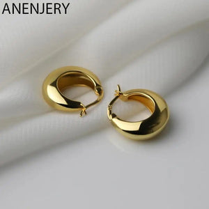 Planet Gates ANENJERY Geometric Chunky Hoop Earrings for Women Punk Ear Jewelry Wholesale