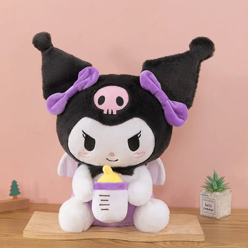 Planet Gates Angel Kuromi / 45cm 30/45cm Creative New Milk Bottle Angel Kuromi Plush Toys Doll Home Decoration Pillow Large Pacha Dog Cartoon Doll for Kids