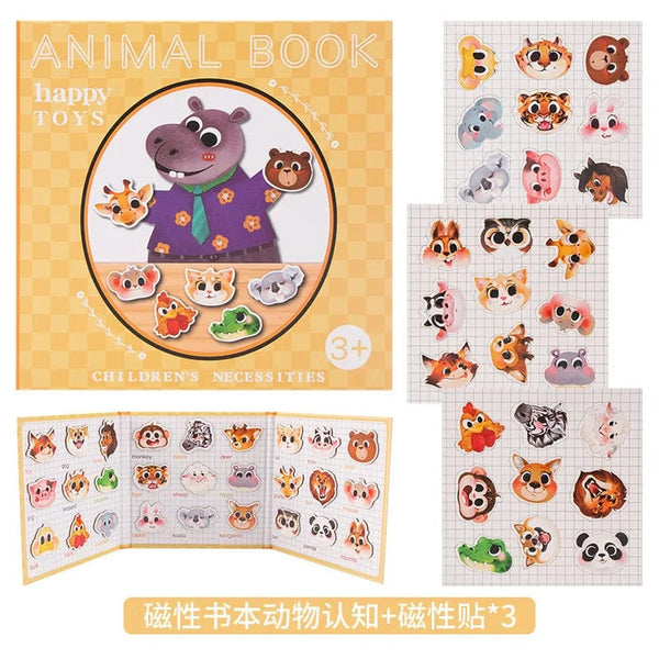 Planet Gates Animal Animals Jigsaw Puzzle Magnets Books Montessori Toys For Children Learning Educational Baby Toy Magnetic Book Puzzles Game