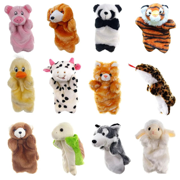 Planet Gates Animal Hand Puppet Cat Dolls Plush Hand Doll Early Education Learning Toys Children Marionetes Puppets for telling story