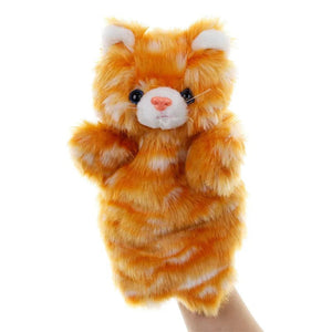 Planet Gates Animal Hand Puppet Cat Dolls Plush Hand Doll Early Education Learning Toys Children Marionetes Puppets for telling story
