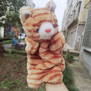 Planet Gates Animal Hand Puppet Cat Dolls Plush Hand Doll Early Education Learning Toys Children Marionetes Puppets for telling story
