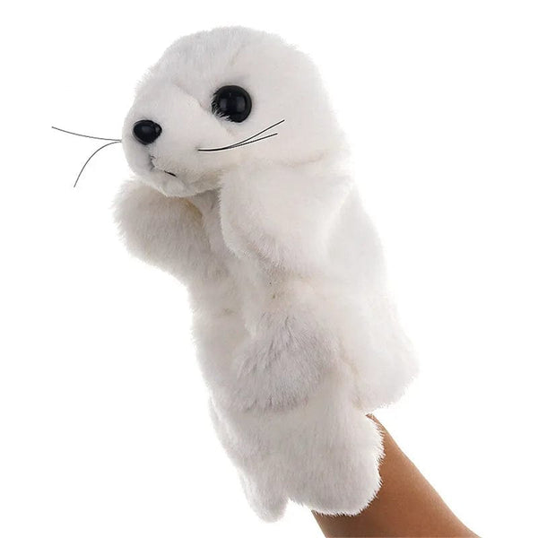 Planet Gates Animal Hand Puppet Cat Dolls Plush Hand Doll Early Education Learning Toys Children Marionetes Puppets for telling story