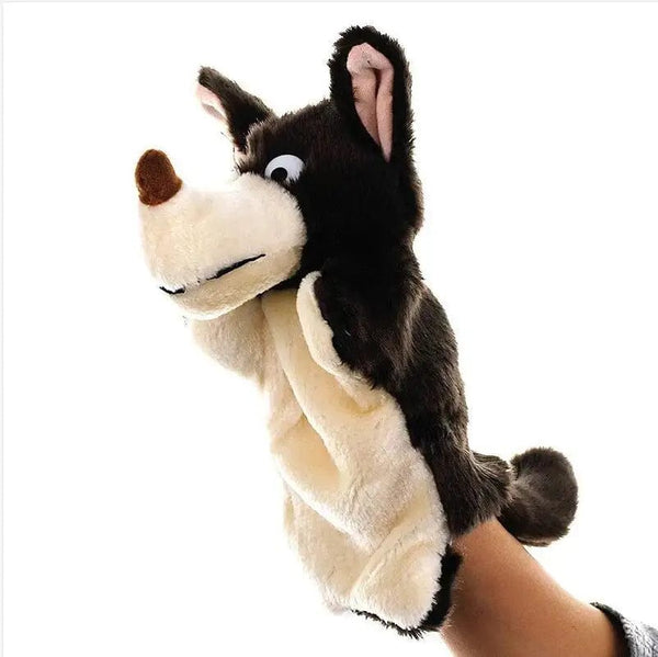 Planet Gates Animal Hand Puppet Cat Dolls Plush Hand Doll Early Education Learning Toys Children Marionetes Puppets for telling story