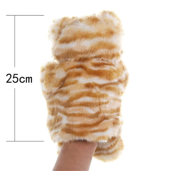 Planet Gates Animal Hand Puppet Cat Dolls Plush Hand Doll Early Education Learning Toys Children Marionetes Puppets for telling story