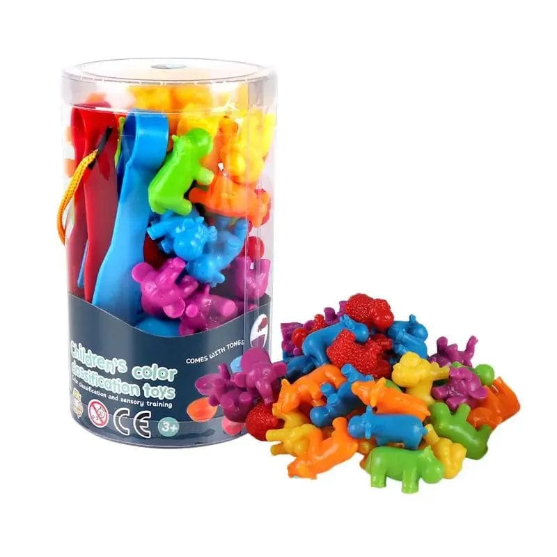 Planet Gates animal Rainbow Counting Animal Traffic Car Early Education Toy Animal Cognition Montessori Math Teaching Assisted Kindergarten Games