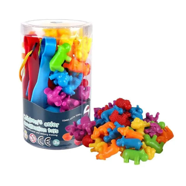 Planet Gates animal Rainbow Counting Animal Traffic Car Early Education Toy Animal Cognition Montessori Math Teaching Assisted Kindergarten Games