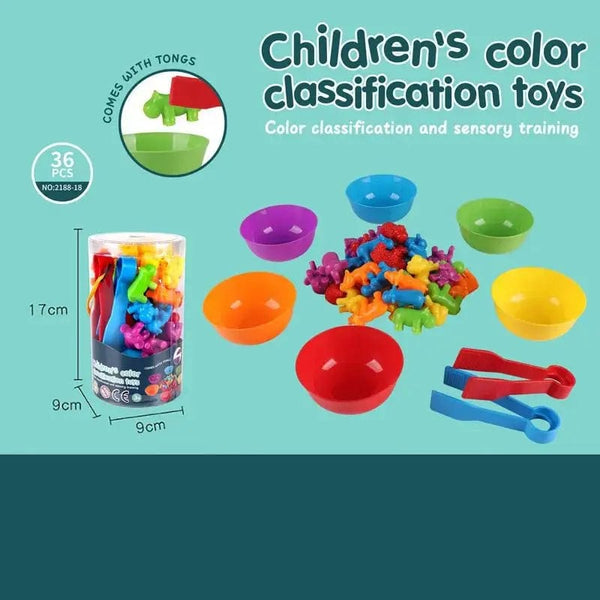 Planet Gates animal Rainbow Counting Animal Traffic Car Early Education Toy Animal Cognition Montessori Math Teaching Assisted Kindergarten Games