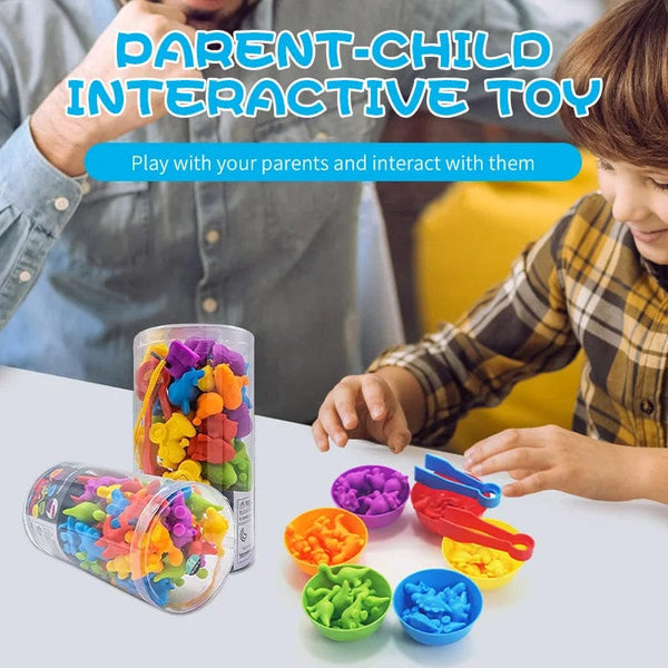 Planet Gates animal Rainbow Counting Animal Traffic Car Early Education Toy Animal Cognition Montessori Math Teaching Assisted Kindergarten Games