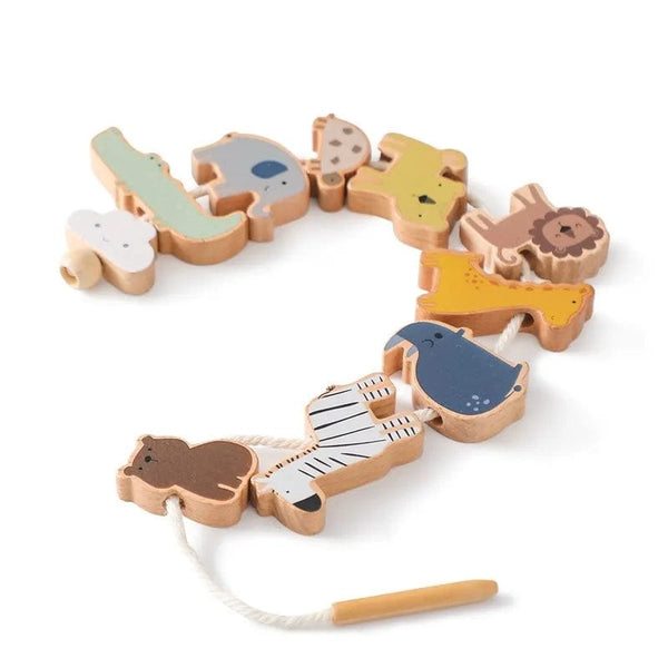 Planet Gates Animal Rope / CHINA Baby Animal Threading Toys Wooden Stacking Toys Blocks Board Games Wooden Toys Baby Animal Stringing Threading Beads Toys Gift