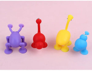Planet Gates Animal Sucker Toys DIY Silicone Block Model Sucker Assembled Construction Educational Funny Toys Boys Girls Stress Release Toys