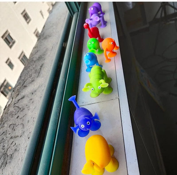 Planet Gates Animal Sucker Toys DIY Silicone Block Model Sucker Assembled Construction Educational Funny Toys Boys Girls Stress Release Toys