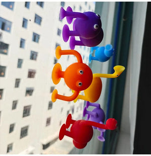 Planet Gates Animal Sucker Toys DIY Silicone Block Model Sucker Assembled Construction Educational Funny Toys Boys Girls Stress Release Toys