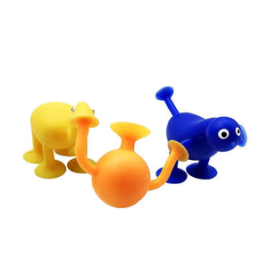 Planet Gates Animal Sucker Toys DIY Silicone Block Model Sucker Assembled Construction Educational Funny Toys Boys Girls Stress Release Toys