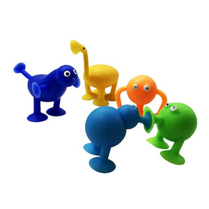 Planet Gates Animal Sucker Toys DIY Silicone Block Model Sucker Assembled Construction Educational Funny Toys Boys Girls Stress Release Toys