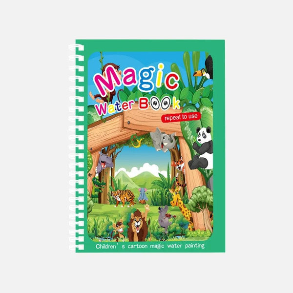 Planet Gates Animal With pen Magic Water Drawing Book Children's Montessori Reusable Coloring Book, Sensory Early Educational Learning Painting Toys for Kids