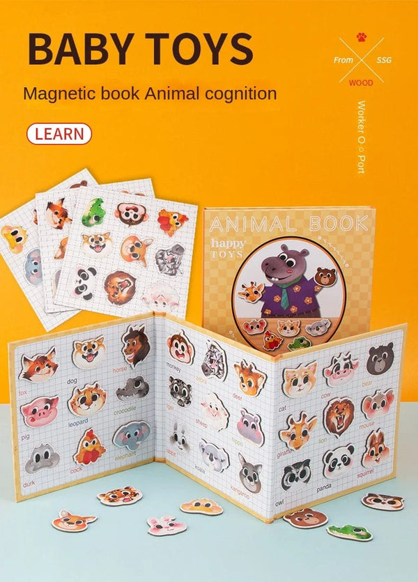 Planet Gates Animals Jigsaw Puzzle Magnets Books Montessori Toys For Children Learning Educational Baby Toy Magnetic Book Puzzles Game