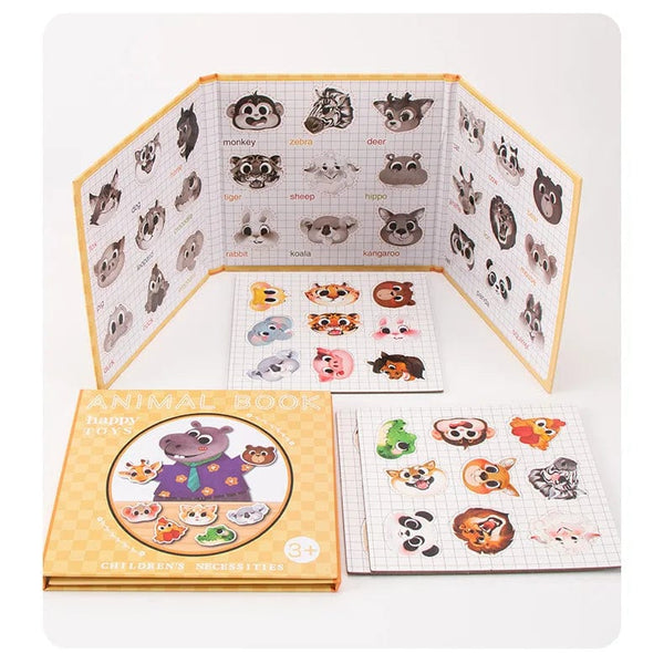 Planet Gates Animals Jigsaw Puzzle Magnets Books Montessori Toys For Children Learning Educational Baby Toy Magnetic Book Puzzles Game