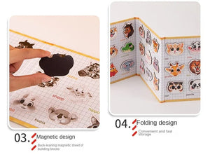 Planet Gates Animals Jigsaw Puzzle Magnets Books Montessori Toys For Children Learning Educational Baby Toy Magnetic Book Puzzles Game