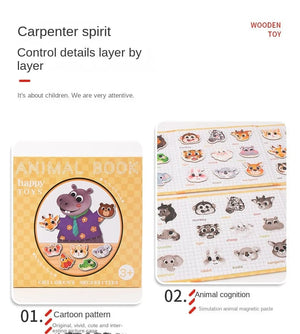 Planet Gates Animals Jigsaw Puzzle Magnets Books Montessori Toys For Children Learning Educational Baby Toy Magnetic Book Puzzles Game