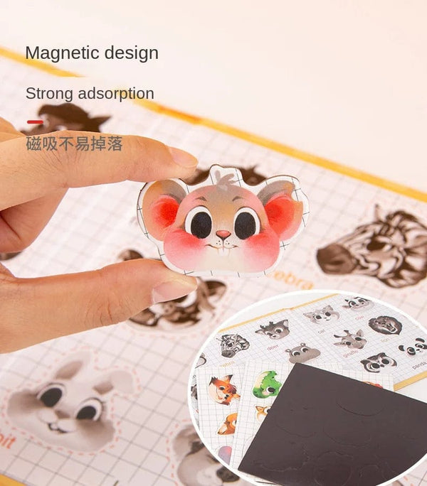 Planet Gates Animals Jigsaw Puzzle Magnets Books Montessori Toys For Children Learning Educational Baby Toy Magnetic Book Puzzles Game