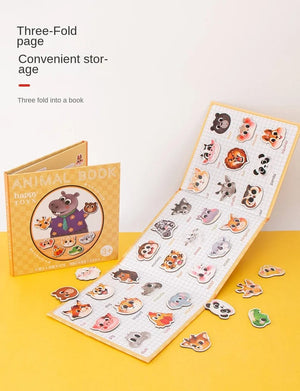 Planet Gates Animals Jigsaw Puzzle Magnets Books Montessori Toys For Children Learning Educational Baby Toy Magnetic Book Puzzles Game