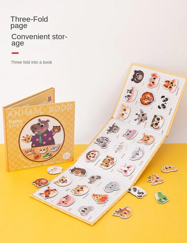 Planet Gates Animals Jigsaw Puzzle Magnets Books Montessori Toys For Children Learning Educational Baby Toy Magnetic Book Puzzles Game