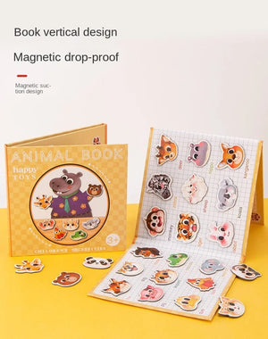 Planet Gates Animals Jigsaw Puzzle Magnets Books Montessori Toys For Children Learning Educational Baby Toy Magnetic Book Puzzles Game