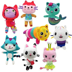 Planet Gates Animals Plush Gabby Dollhouse Lovely Plush Gaby Toy Plush House Cat Doll Cartoon Stuffed Animals Mermaid Cat Plushie Dolls Kids