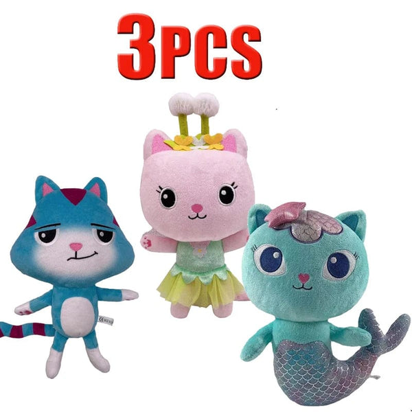 Planet Gates Animals Plush Gabby Dollhouse Lovely Plush Gaby Toy Plush House Cat Doll Cartoon Stuffed Animals Mermaid Cat Plushie Dolls Kids