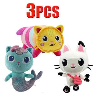 Planet Gates Animals Plush Gabby Dollhouse Lovely Plush Gaby Toy Plush House Cat Doll Cartoon Stuffed Animals Mermaid Cat Plushie Dolls Kids