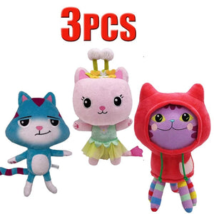 Planet Gates Animals Plush Gabby Dollhouse Lovely Plush Gaby Toy Plush House Cat Doll Cartoon Stuffed Animals Mermaid Cat Plushie Dolls Kids