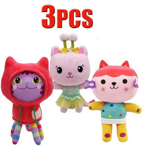 Planet Gates Animals Plush Gabby Dollhouse Lovely Plush Gaby Toy Plush House Cat Doll Cartoon Stuffed Animals Mermaid Cat Plushie Dolls Kids