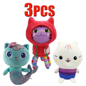 Planet Gates Animals Plush Gabby Dollhouse Lovely Plush Gaby Toy Plush House Cat Doll Cartoon Stuffed Animals Mermaid Cat Plushie Dolls Kids