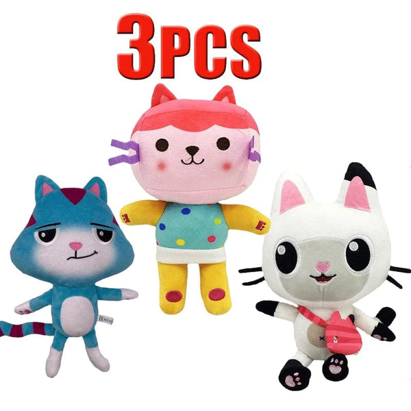 Planet Gates Animals Plush Gabby Dollhouse Lovely Plush Gaby Toy Plush House Cat Doll Cartoon Stuffed Animals Mermaid Cat Plushie Dolls Kids