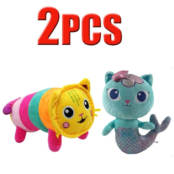 Planet Gates Animals Plush Gabby Dollhouse Lovely Plush Gaby Toy Plush House Cat Doll Cartoon Stuffed Animals Mermaid Cat Plushie Dolls Kids