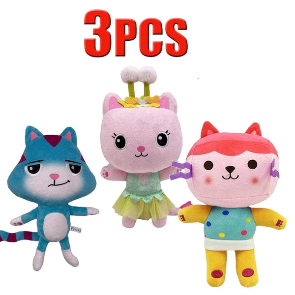 Planet Gates Animals Plush Gabby Dollhouse Lovely Plush Gaby Toy Plush House Cat Doll Cartoon Stuffed Animals Mermaid Cat Plushie Dolls Kids