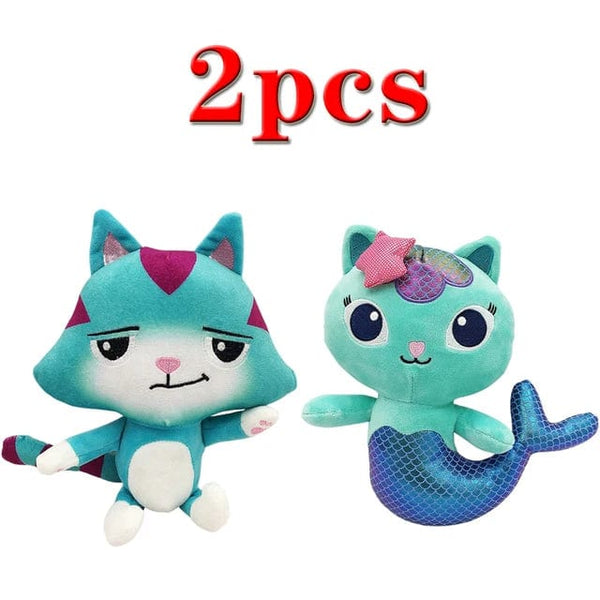 Planet Gates Animals Plush Gabby Dollhouse Lovely Plush Gaby Toy Plush House Cat Doll Cartoon Stuffed Animals Mermaid Cat Plushie Dolls Kids