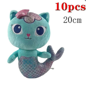 Planet Gates Animals Plush Gabby Dollhouse Lovely Plush Gaby Toy Plush House Cat Doll Cartoon Stuffed Animals Mermaid Cat Plushie Dolls Kids
