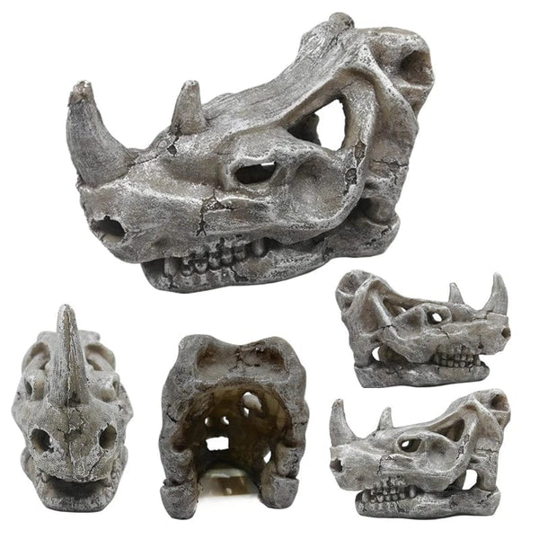 Planet Gates Animals Skull Fish Tank Fossil Dinosaur Ornaments Aquarium Rhinoceros Bone Decoration Fishbowl Crocodile Jellyfish Carp Turtle