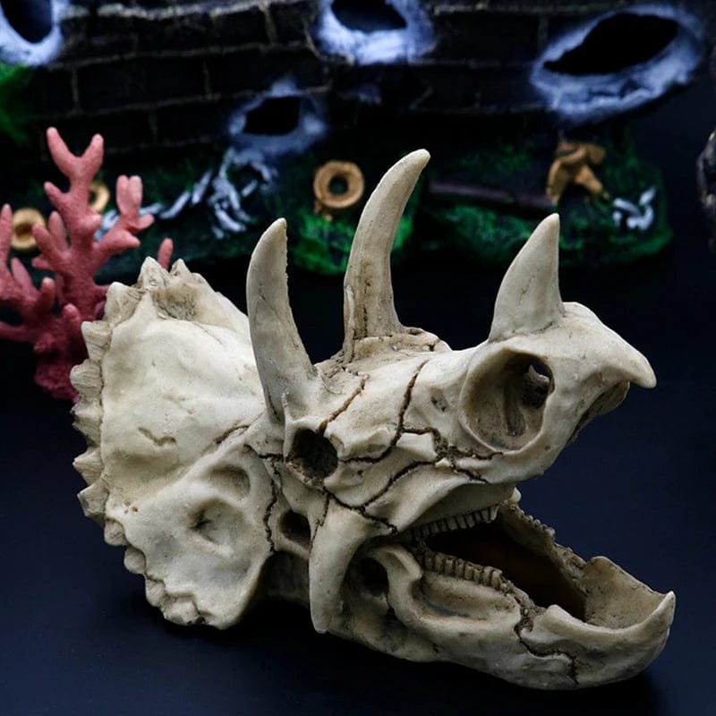 Planet Gates Animals Skull Fish Tank Fossil Dinosaur Ornaments Aquarium Rhinoceros Bone Decoration Fishbowl Crocodile Jellyfish Carp Turtle