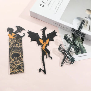 Planet Gates Anime Black Dragon Bookmarks Collect Gift for Book Lovers Acrylic Book Mark Stationery Accessories for Men Women Friends Teacher