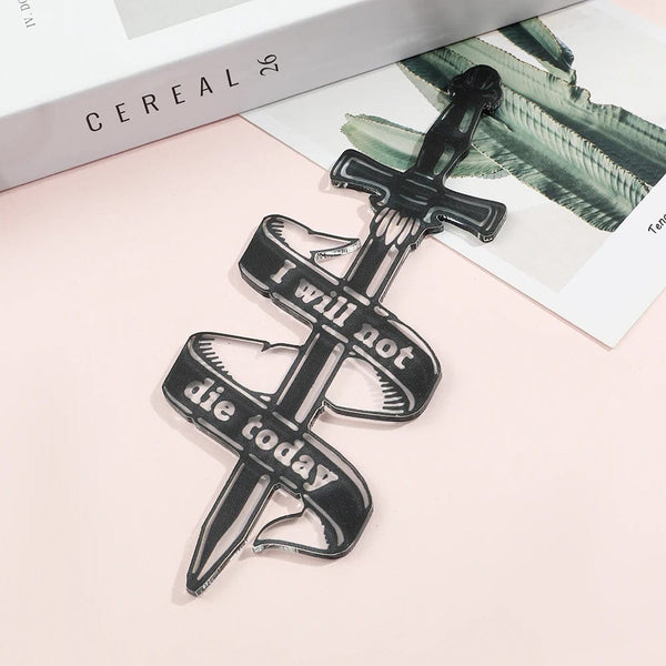 Planet Gates Anime Black Dragon Bookmarks Collect Gift for Book Lovers Acrylic Book Mark Stationery Accessories for Men Women Friends Teacher