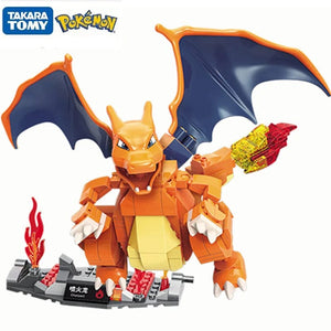 Planet Gates Anime Cartoon Pokemon Pikachu Bulbasaur Building Blocks Charizard Sets Movie Dolls Model Bricks Kids Toys For Kids Holiday Gifts
