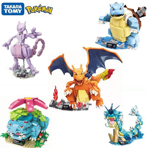 Planet Gates Anime Cartoon Pokemon Pikachu Bulbasaur Building Blocks Charizard Sets Movie Dolls Model Bricks Kids Toys For Kids Holiday Gifts