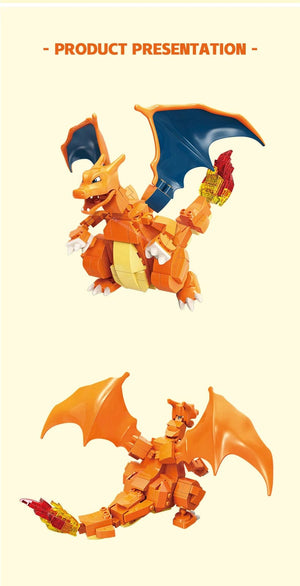Planet Gates Anime Cartoon Pokemon Pikachu Bulbasaur Building Blocks Charizard Sets Movie Dolls Model Bricks Kids Toys For Kids Holiday Gifts