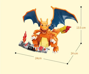 Planet Gates Anime Cartoon Pokemon Pikachu Bulbasaur Building Blocks Charizard Sets Movie Dolls Model Bricks Kids Toys For Kids Holiday Gifts