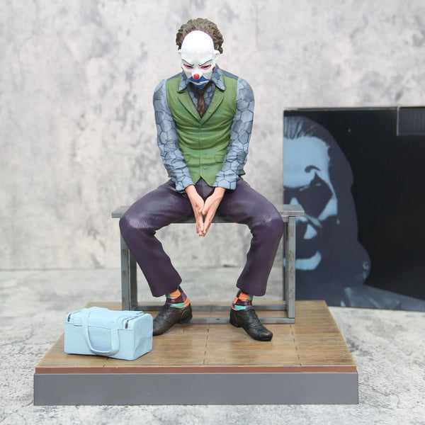 Planet Gates Anime Detective Comics Joker Sitting Mafex Action Figure Suicide Squad Joker Supervillain Model Doll Gift Car Decoration Toy