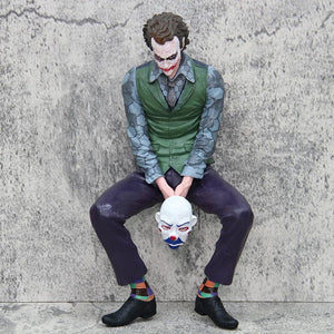 Planet Gates Anime Detective Comics Joker Sitting Mafex Action Figure Suicide Squad Joker Supervillain Model Doll Gift Car Decoration Toy