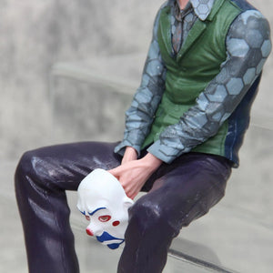 Planet Gates Anime Detective Comics Joker Sitting Mafex Action Figure Suicide Squad Joker Supervillain Model Doll Gift Car Decoration Toy